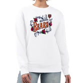 Chicago Bears G-III 4Her by Carl Banks Women's Roses Fleece Tri-Blend Pullover Sweatshirt - White - NFL