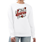 Cleveland Browns G-III 4Her by Carl Banks Women's Roses Fleece Tri-Blend Pullover Sweatshirt - White - NFL