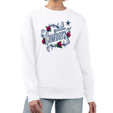 Dallas Cowboys G-III 4Her by Carl Banks Women's Roses Fleece Tri-Blend Pullover Sweatshirt - White - NFL
