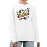 Green Bay Packers G-III 4Her by Carl Banks Women's Roses Fleece Tri-Blend Pullover Sweatshirt - White - NFL