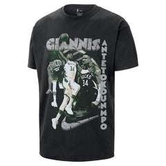 Nike Giannis Antetokounmpo Milwaukee Bucks Unisex Athlete T-Shirt Black