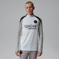 Jordan - Paris Saint-Germain Jordan Brand Men's Strike Drill Quarter-Zip Long Sleeve Dri-FIT Top - White