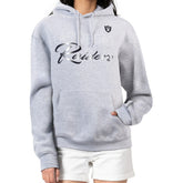 Las Vegas Raiders G-III 4Her by Carl Banks Women's Shadow Logo Fleece Pullover Hoodie - Gray - NFL