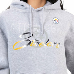 Pittsburgh Steelers G-III 4Her by Carl Banks Women's Shadow Logo Fleece Pullover Hoodie - Gray - NFL
