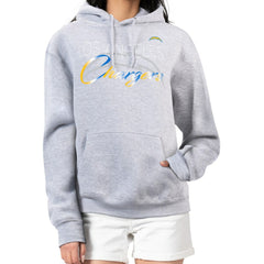 Los Angeles Chargers G-III 4Her by Carl Banks Women's Shadow Logo Fleece Pullover Hoodie - Gray - NFL