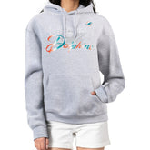 Miami Dolphins G-III 4Her by Carl Banks Women's Shadow Logo Fleece Pullover Hoodie - Gray - NFL