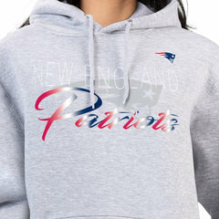 New England Patriots G-III 4Her by Carl Banks Women's Shadow Logo Fleece Pullover Hoodie - Gray - NFL