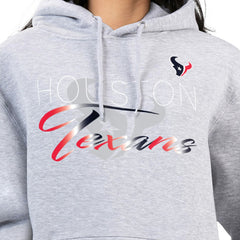 Houston Texans G-III 4Her by Carl Banks Women's Shadow Logo Fleece Pullover Hoodie - Gray - NFL