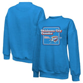 Oklahoma City Thunder Majestic Threads Women's Classic Tri-Blend Pullover Sweatshirt Blue