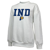 Indiana Pacers Majestic Threads Women's Classic Tri-Blend Pullover Sweatshirt White