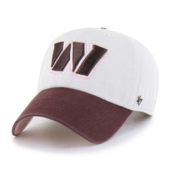 Washington Commanders '47 Unisex Love Letter Clean Up Adjustable Hat - Stone/Burgundy - 47 brand