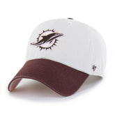 Miami Dolphins '47 Unisex Love Letter Clean Up Adjustable Hat - Stone/Burgundy - 47 brand