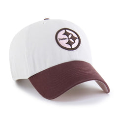 Pittsburgh Steelers '47 Unisex Love Letter Clean Up Adjustable Hat - Stone/Burgundy - 47 brand