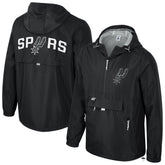 San Antonio Spurs Stadium Essentials Unisex Compete Quarter-Zip Hoodie Jacket Black