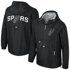 San Antonio Spurs Stadium Essentials Unisex Compete Quarter-Zip Hoodie Jacket Black