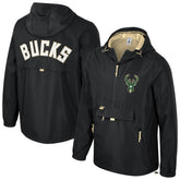 Milwaukee Bucks Stadium Essentials Unisex Compete Quarter-Zip Hoodie Jacket Black