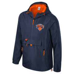 New York Knicks Stadium Essentials Unisex Compete Quarter-Zip Hoodie Jacket Blue