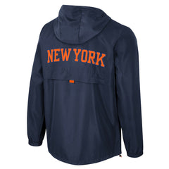 New York Knicks Stadium Essentials Unisex Compete Quarter-Zip Hoodie Jacket Blue