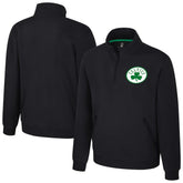 Boston Celtics Stadium Essentials Unisex Varsity Trainer Quarter-Zip Pullover Black