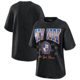 New York Knicks WEAR by Erin Andrews Women's Oversized Boyfriend T-Shirt Black