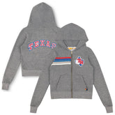 Texas Rangers Aviator Nation x MLB Unisex 5-Stripe Tri-Blend Full-Zip Hoodie Sale