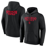 San Diego Padres Stranger Things Logo Lockup Pullover Hoodie Near Me
