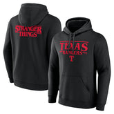 Texas Rangers Stranger Things Logo Lockup Pullover Hoodie Near Me
