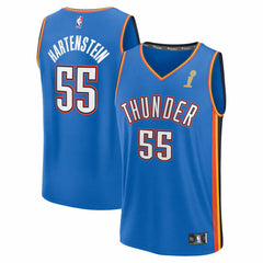 Fanatics Isaiah Hartenstein Oklahoma City Thunder 2025 NBA Finals Champions Fast Break Replica Player Jersey Blue Icon Edition