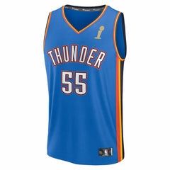 Fanatics Isaiah Hartenstein Oklahoma City Thunder 2025 NBA Finals Champions Fast Break Replica Player Jersey Blue Icon Edition