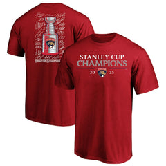 Florida Panthers Fanatics 2025 Stanley Cup Champions Big & Tall Roster T-Shirt - Red | Fanatics online