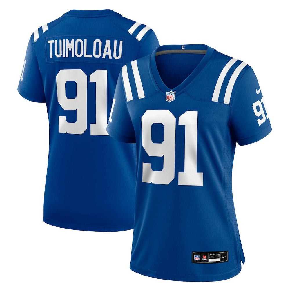 JT Tuimoloau Indianapolis Colts Women's Team Game Jersey - Royal - Nike