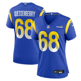 David Quessenberry Los Angeles Rams Women's Team Game Jersey - Royal - Nike