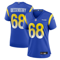 David Quessenberry Los Angeles Rams Women's Team Game Jersey - Royal - Nike