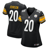 Kaleb Johnson Pittsburgh Steelers Women's Team Game Jersey - Black - Nike