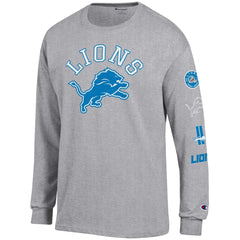 Detroit Lions Champion Seal Long Sleeve T-Shirt - Heather Gray - NFL