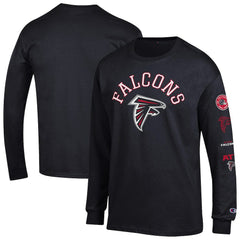 Atlanta Falcons Champion Seal Long Sleeve T-Shirt - Black - NFL