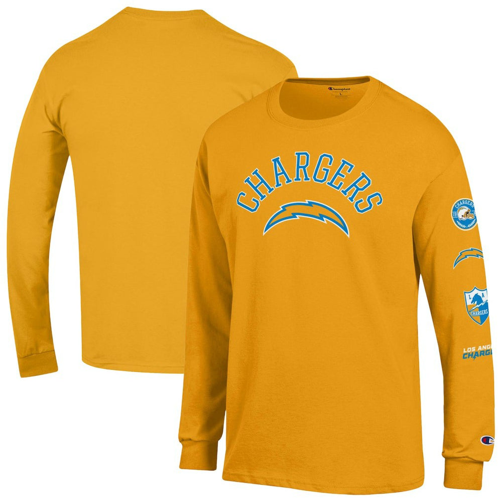 Los Angeles Chargers Champion Seal Long Sleeve T-Shirt - Gold - NFL
