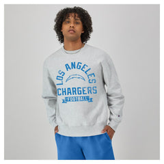 Los Angeles Chargers Champion Reverse Weave Fleece Pullover Sweatshirt - Heather Gray - NFL