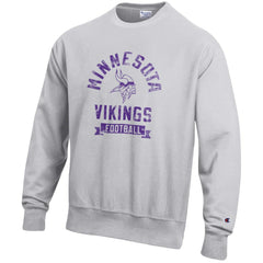 Minnesota Vikings Champion Reverse Weave Fleece Pullover Sweatshirt - Heather Gray - NFL