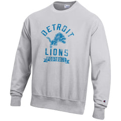Detroit Lions Champion Reverse Weave Fleece Pullover Sweatshirt - Heather Gray - NFL