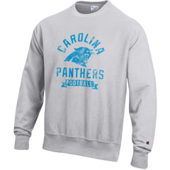 Carolina Panthers Champion Reverse Weave Fleece Pullover Sweatshirt - Heather Gray - NFL