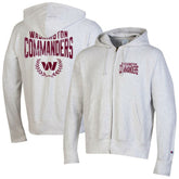 Washington Commanders Champion Reverse Weave Full-Zip Hoodie - Heather Gray - NFL