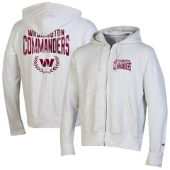 Washington Commanders Champion Reverse Weave Full-Zip Hoodie - Heather Gray - NFL