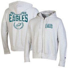Philadelphia Eagles Champion Reverse Weave Full-Zip Hoodie - Heather Gray - NFL