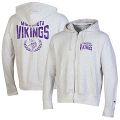 Minnesota Vikings Champion Reverse Weave Full-Zip Hoodie - Heather Gray - NFL