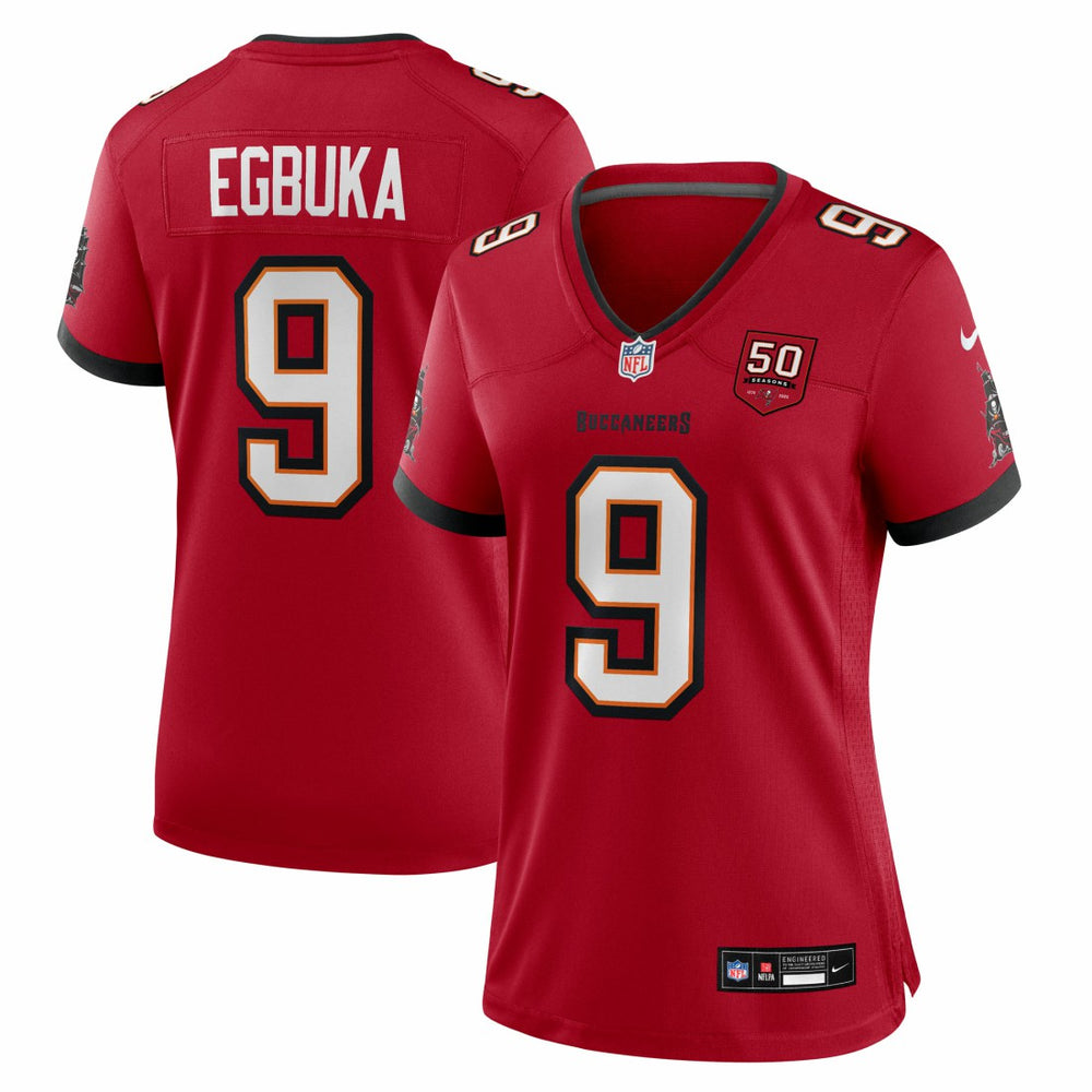 Emeka Egbuka Tampa Bay Buccaneers Women's 50th Season Team Game Jersey - Red - Nike