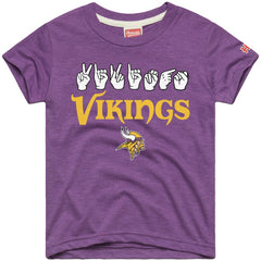 Minnesota Vikings Homage Youth Love Sign x ASL 2.0 Tri-Blend T-Shirt - Purple - NFL