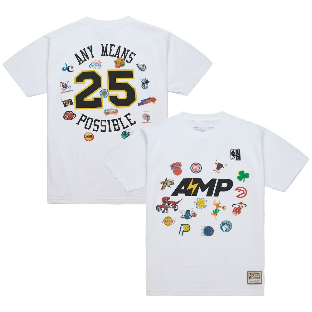 Mitchell & Ness x NBA x AMP T-Shirt White