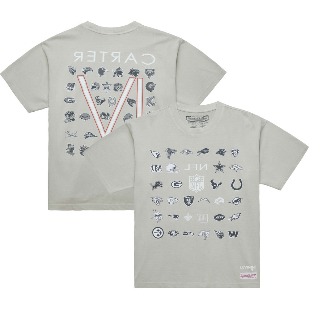 x NFL x Lil Wayne Carter VI T-Shirt - Gray - Mitchell & Ness