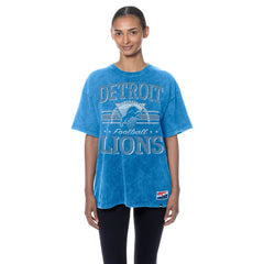 Detroit Lions New Era Women's Throwback Oversized T-Shirt - Blue - NFL